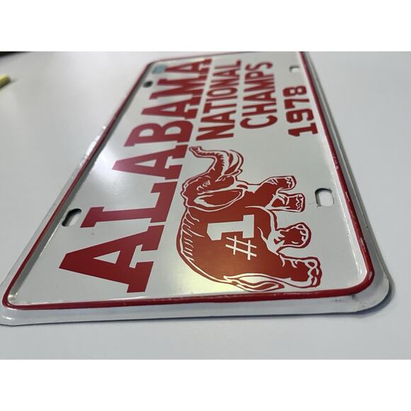 Vintage NOS Alabama National Champs License Plate 1978 University Of Alabama - Picture 3 of 10